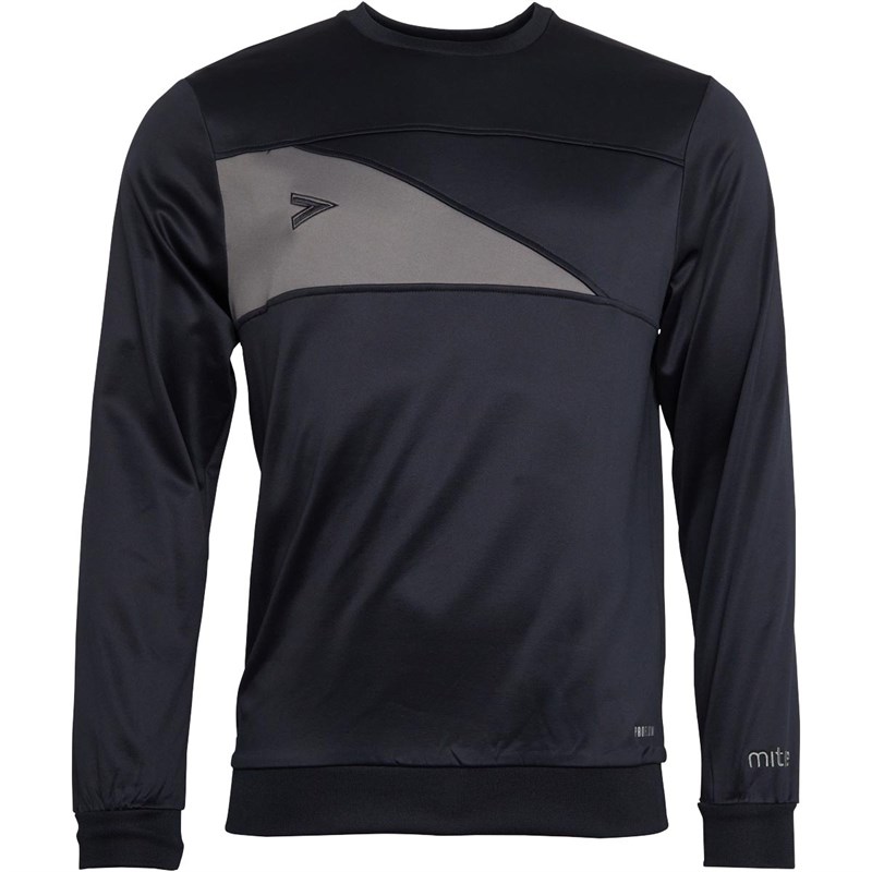 Mitre Mens Delta Plus Sweatshirt Black/Grey