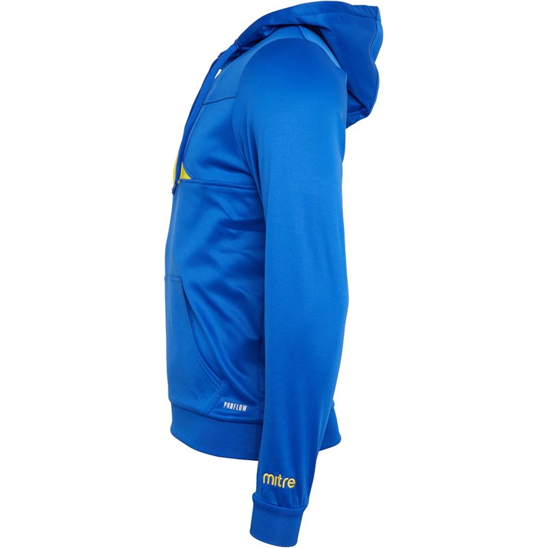 Mitre Mens Delta Plus Hoodie Blue/Yellow
