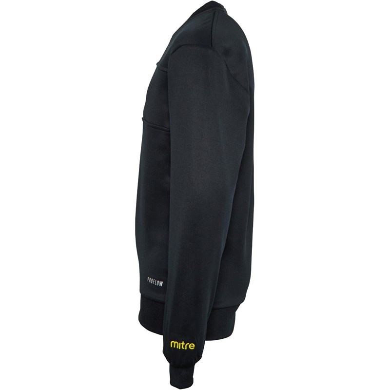 Mitre Junior Delta Plus Sweatshirt Black/Yellow