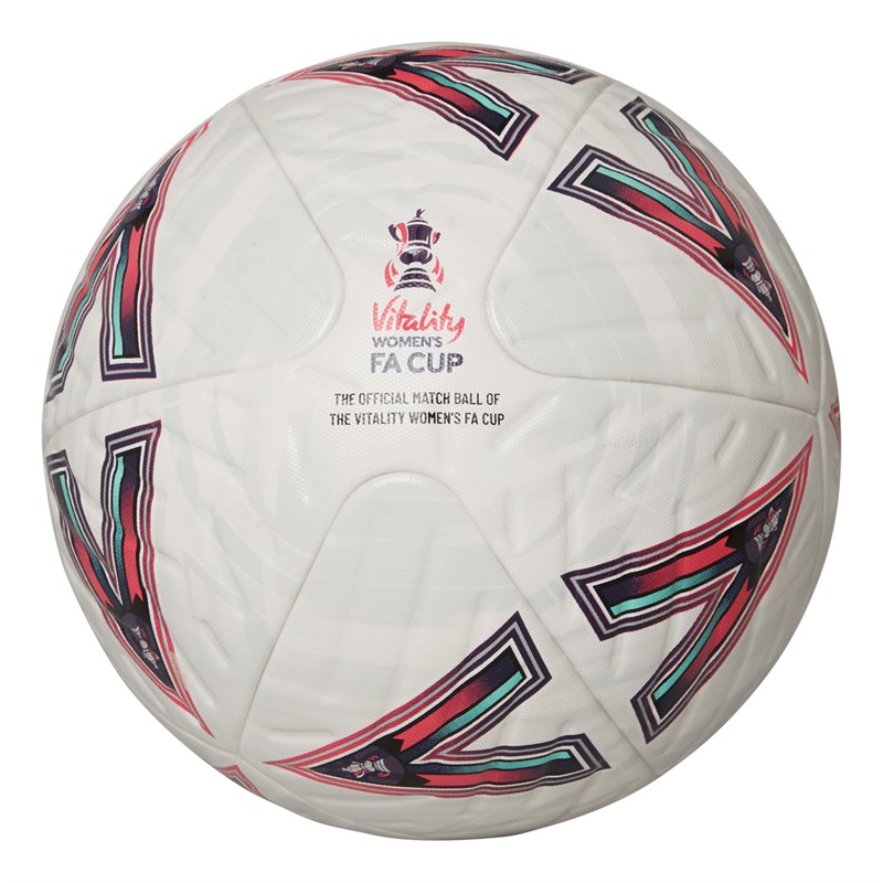 Mitre Vitality Womens FA Cup Ultimax Pro Match Football (FIFA Quality Pro Certified) White/Blue/Purple