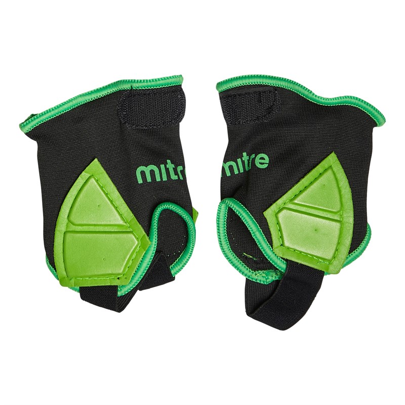 Mitre Delta Ankle Protect Shinguards Black/Green/Yellow