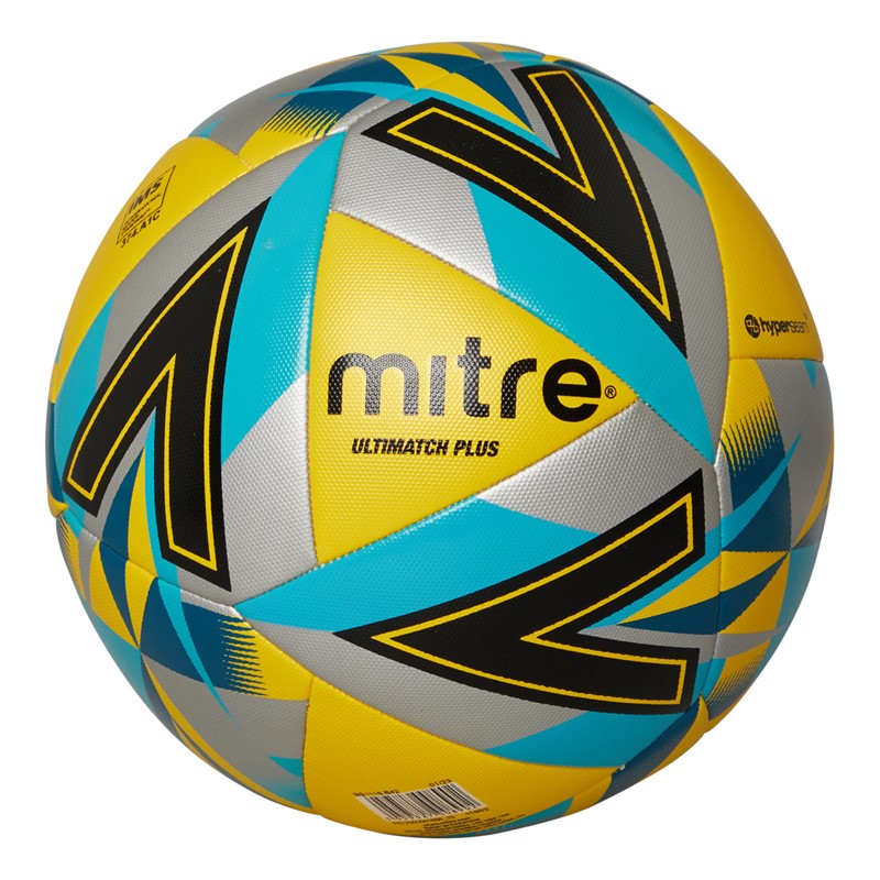 Buy Mitre Ultimatch Plus Match Football (IMS Certified) Yellow/Silver ...