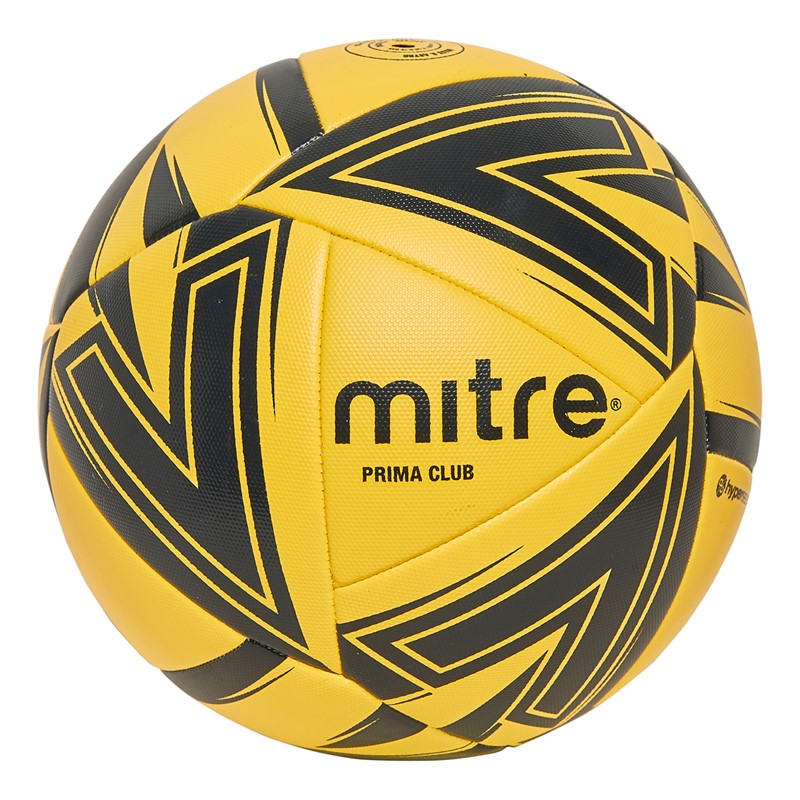 Mitre Prima Club Training Football Yellow/Black