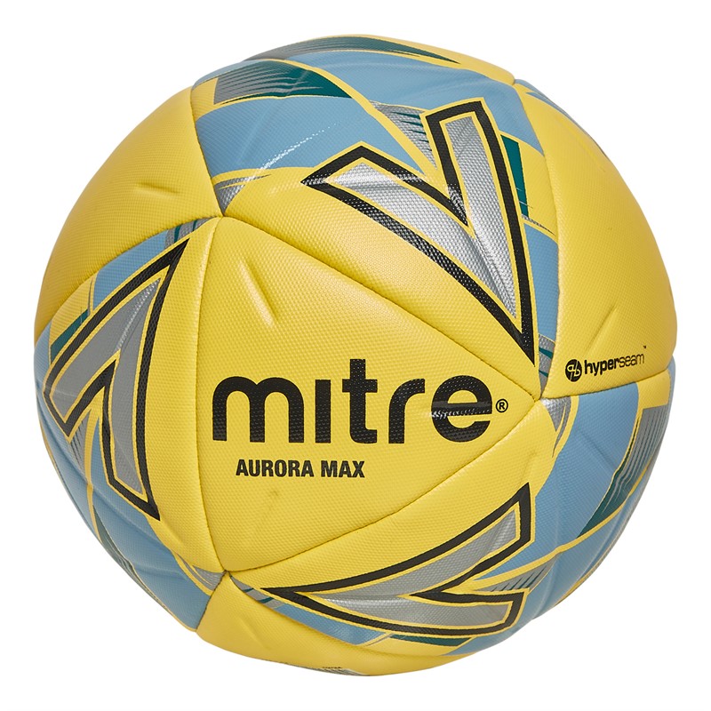 Mitre Aurora Max Professional Match Football (FIFA Quality Pro Certified) Yellow/Blue/Green