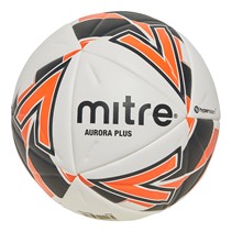 Mitre Aurora Plus Match Football (FIFA Quality Pro Certified) White/Orange/Black