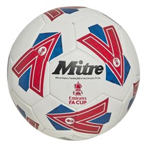 Mitre FA Cup Training Football White/Blue/Red