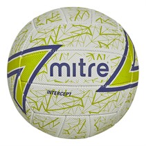 Mitre Intercept Training Netball White/Light Green/Purple