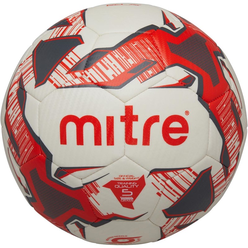 Buy Mitre Relay Football White/Red/Grey