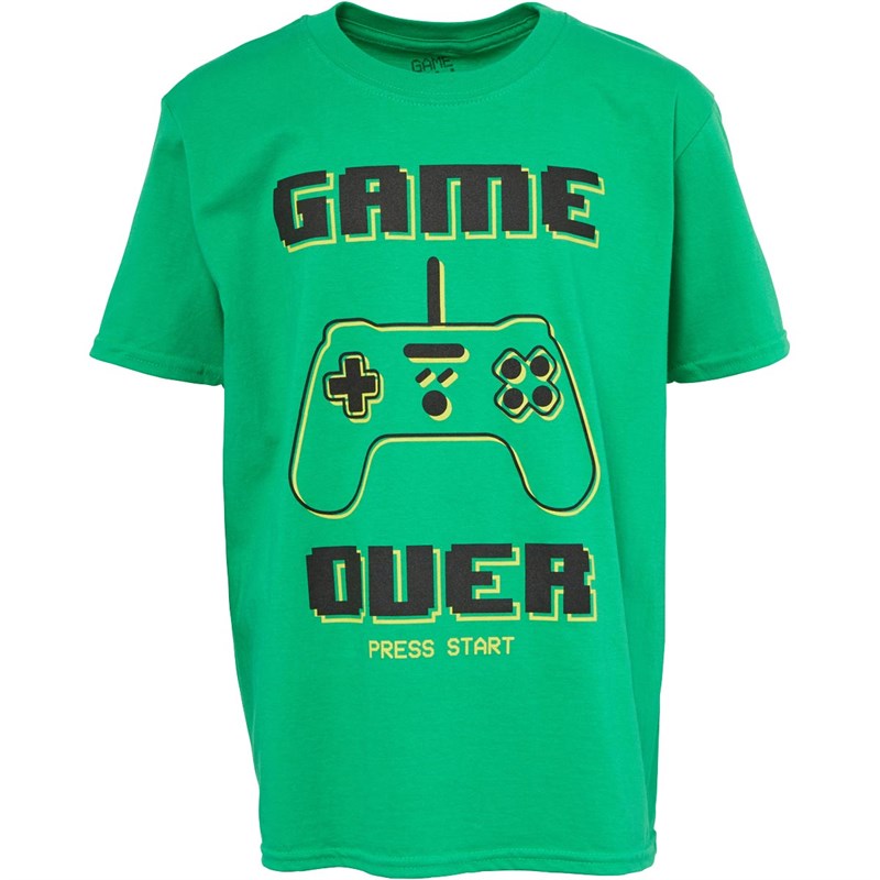 MandMDirect.com Drenge Game Over T-Shirt Grøn