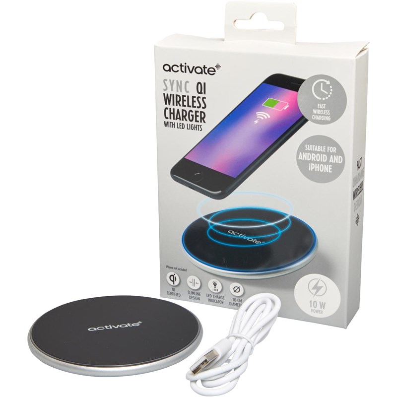 Activate 10W QI Wireless Charger Black