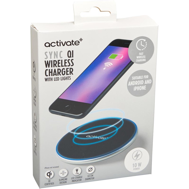 Activate 10W QI Wireless Charger Black