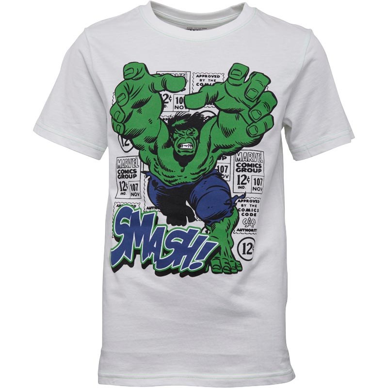 Hulk Smash Boys T-Shirt White Hulk Smash Boys T-Shirt White