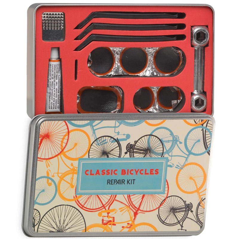 Buy Classic Bicycles Repair Kit In A Flat Brushed Tin