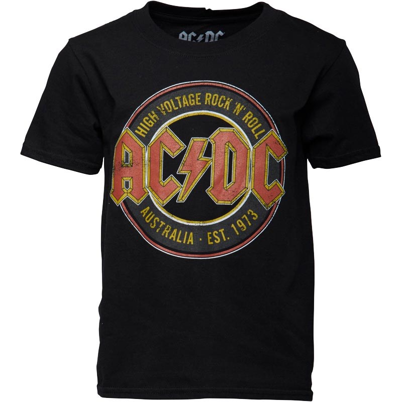 Buy Ac Dc Boys High Voltage T Shirt Black