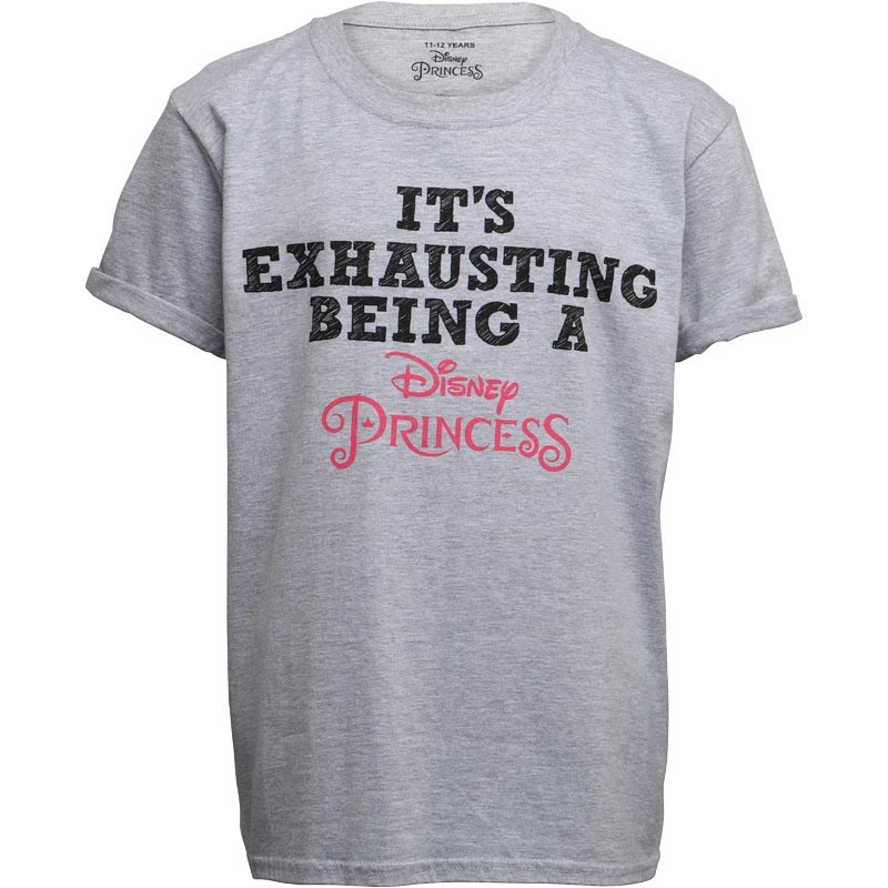 Kids T-Shirt Disney Princess Exhausting White