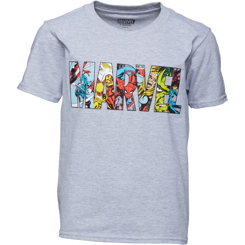 Marvel Logo Characters T T-Shirt Gar/çon