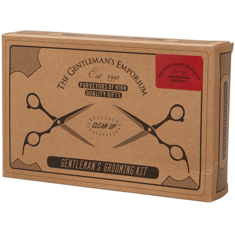 The Gentleman's Emporium Men's Grooming Kit In A Box Brown