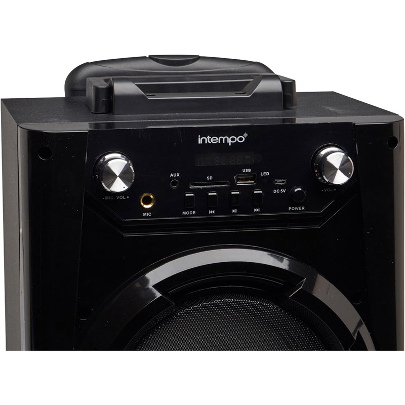 intempo black wireless bluetooth tailgate speaker
