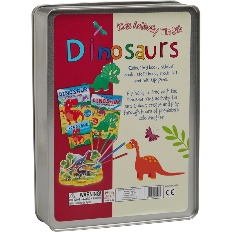 Unplugged Activities In Travel Ready Tins 6 Mini Clay Pieces Kittd Dino On The Go Kids Travel Play Set Includes 2 Assorted Dinosaurs And Play Mat More Events Perfect For Traveling Toys Games Action