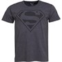 Herren DC Comics Mono Superman T-Shirt Dunkelgraumeliert