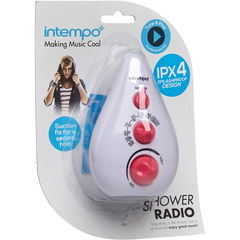 Buy intempo Dual Band AM/FM Teardrop Shower Radio Pink