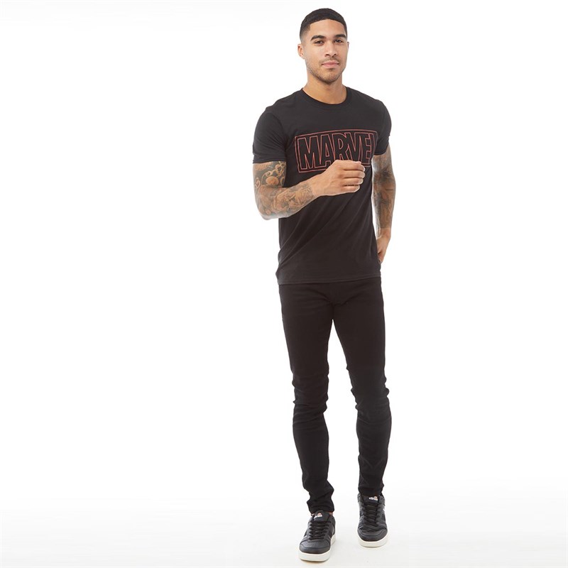 T-Shirt Marvel Donna Line Logo: Vestibilità Regolare, Ufficiale E Originale
