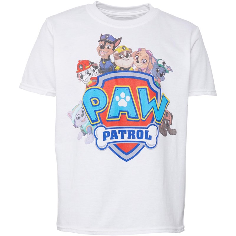 Buy Paw Patrol Junior Shield Characters T Shirt White