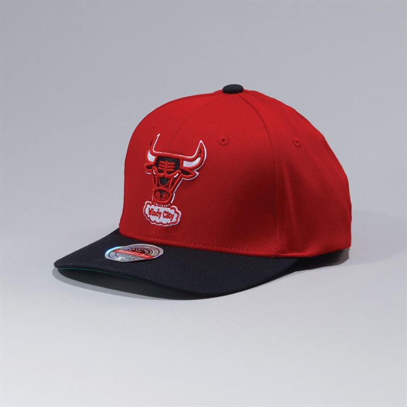 Mitchell & Ness Chicago Bulls NBA Team 2 Tone Snapback Cap Red/Black/Grey