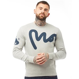 Money Heren Big Sweater Gemeleerd Grijs money kopen in de aanbieding