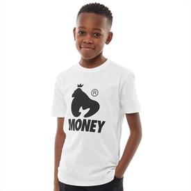 Money Jongens Black Label Logo T Shirt Wit money kopen in de aanbieding