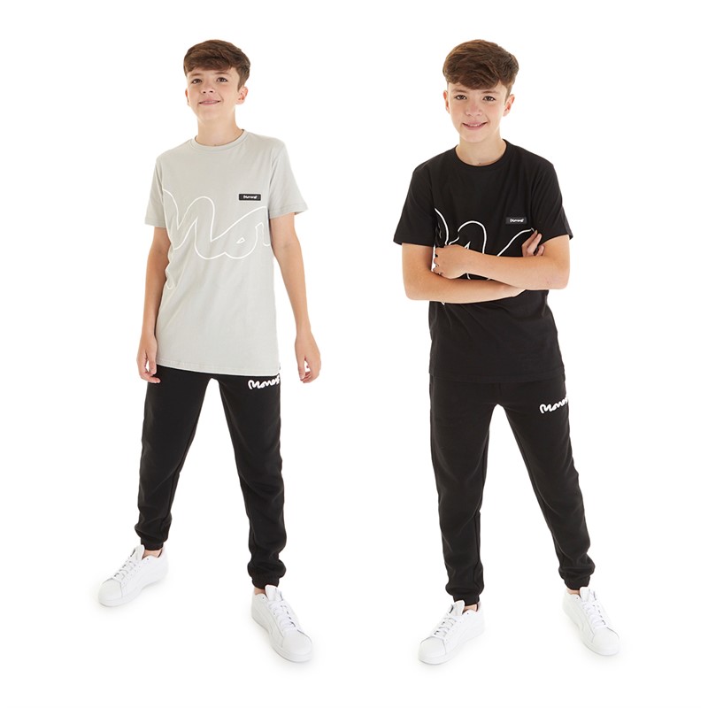 Money Boys High Roller Two Pack T-Shirts Black/Grey Violet