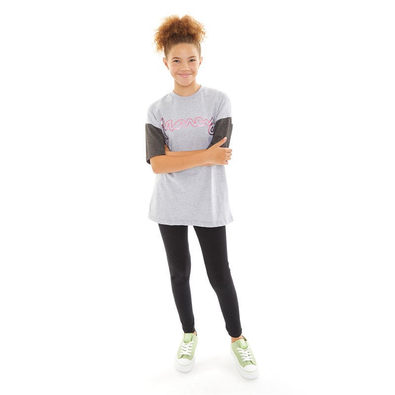 Money Girls Emelia T-Shirt Grey Marl