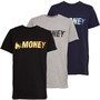 Money Boys Three Pack T-Shirts Grey Melange/Black/Navy