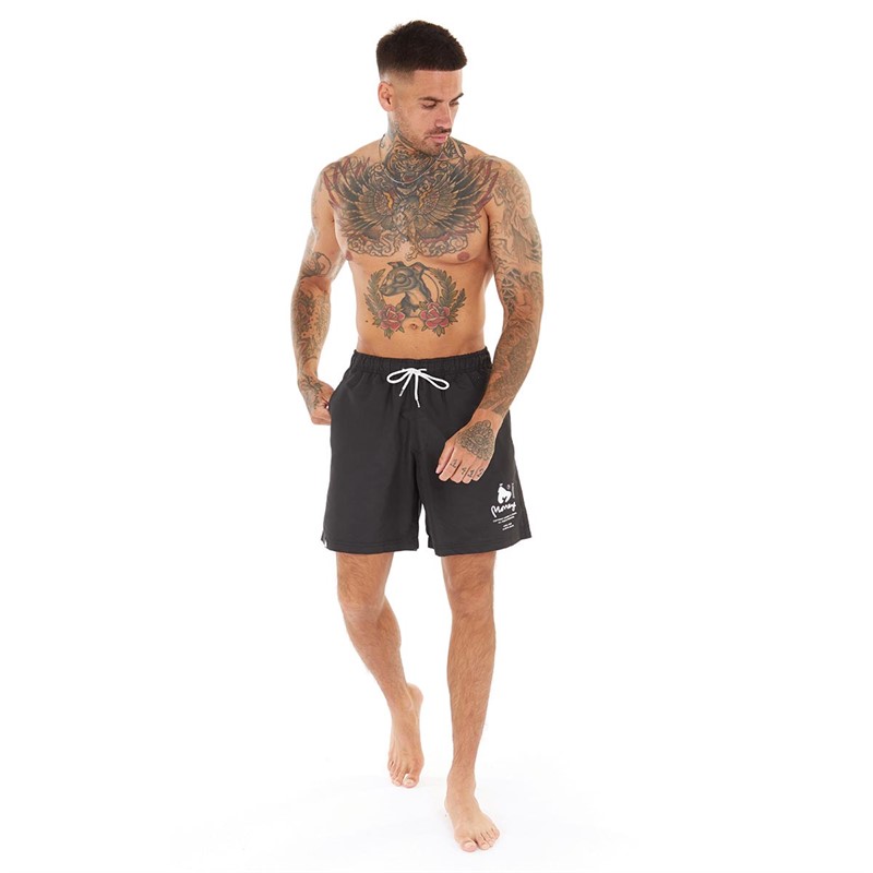 Buy Money Mens Copyright Swim Shorts Black