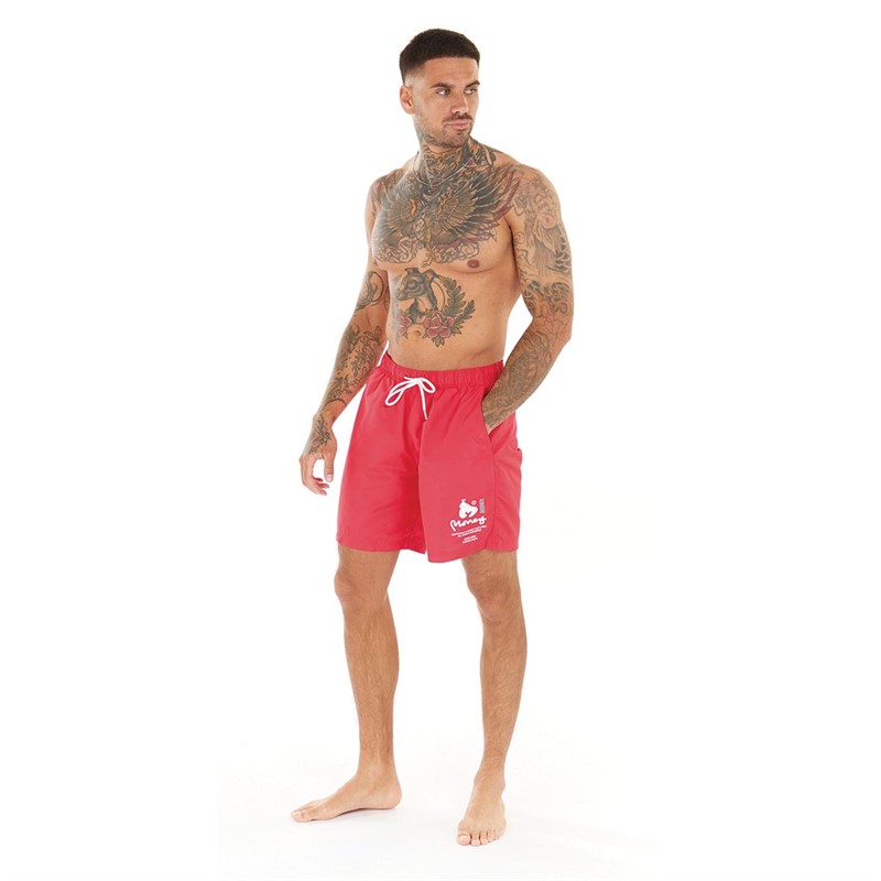 Money Mens Copyright Swim Shorts Red