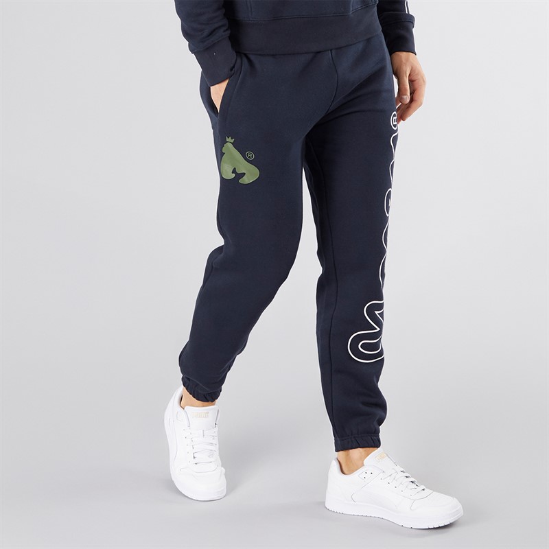 Money Mens Sig Line Fleece Hood Tracksuit Navy
