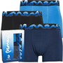 Money Mens Blue Sky Chop Three Pack Boxer Trunks Black/Navy/Blue