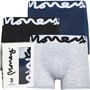 Money Mens Mix Chop Three Pack Boxer Trunks Heather Grey/Black/Navy