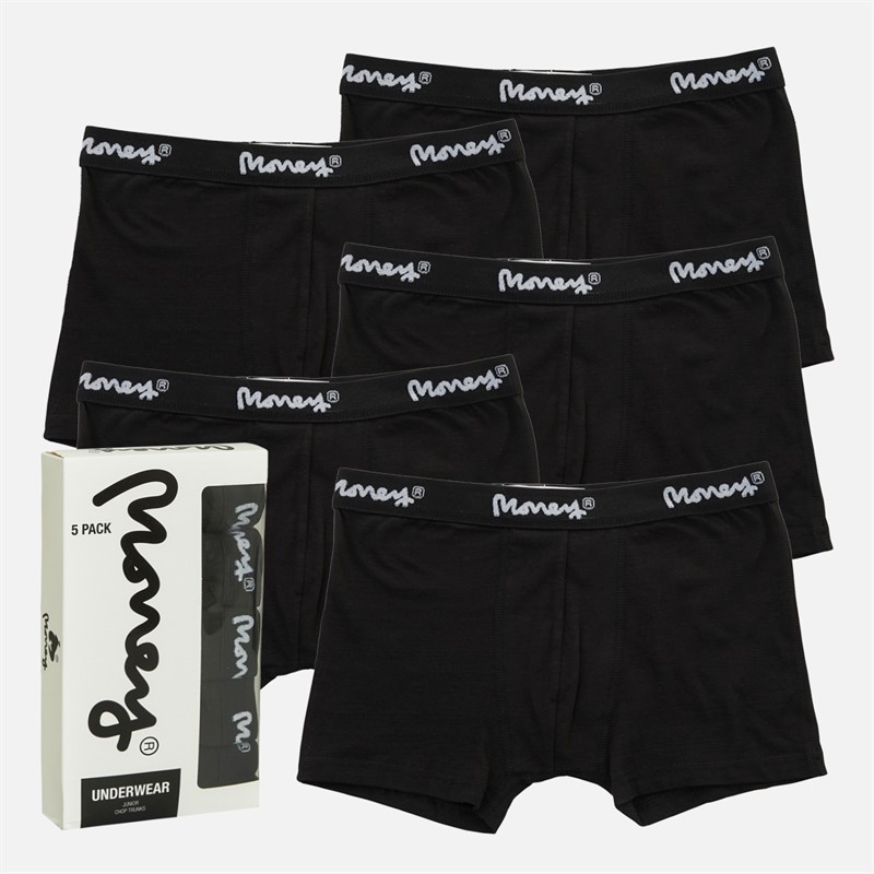 Money Boys Sig Five Pack Boxers Black