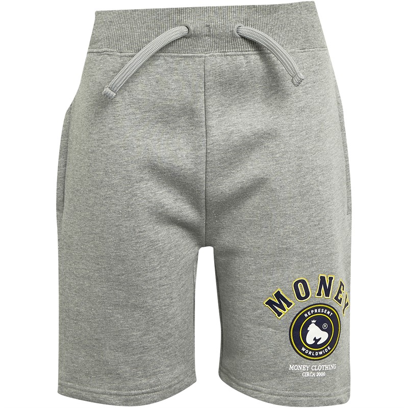 Money Boys Varsity T-Shirt And Shorts Set Grey Melange