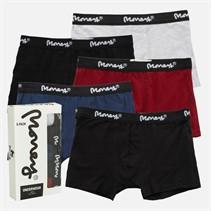 Money Boys Sig Five Pack Boxers Grey/Black/Blue/Black/Burgundy