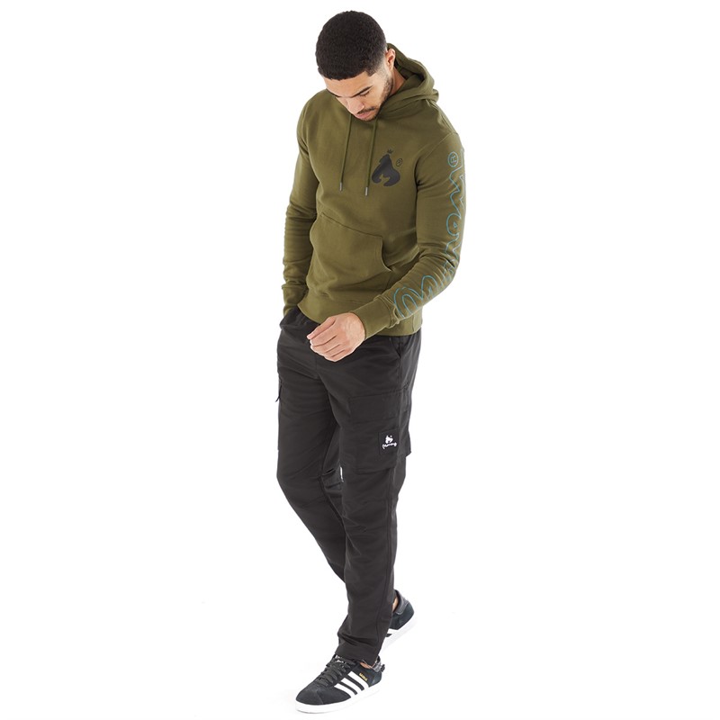 Money Mens Sig Line Hoodie Olive