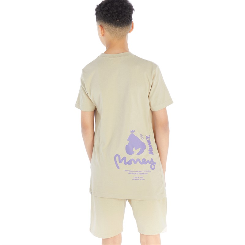 Money Boys Compound T-Shirt And Shorts Set Grey