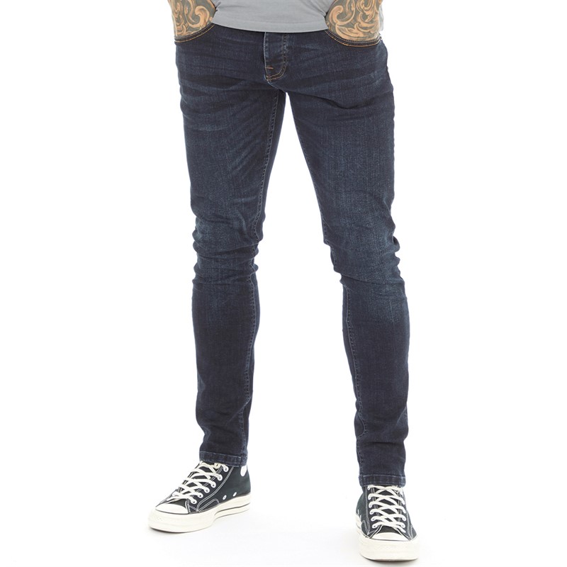 Buy Money Mens Ape Print Jeans Blue/Black