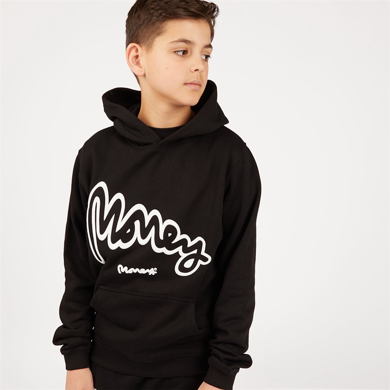 Buy Money Boys Smiley Sig Ape Hoodie Black