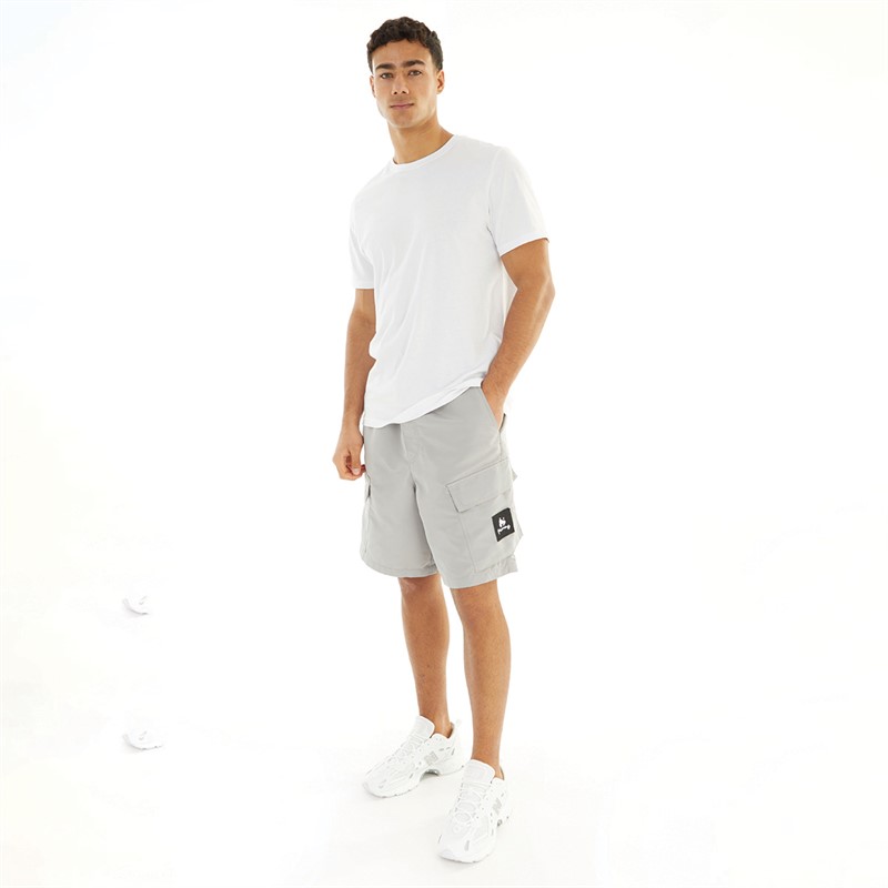 Money Mens Cargo Engineer Shorts Light Grey