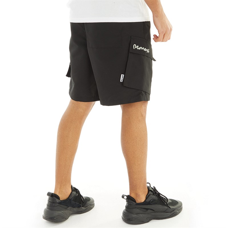 Money Mens Cargo Engineer Shorts Black