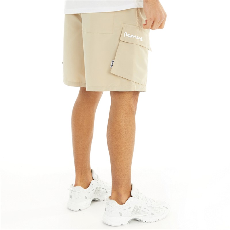 Money Mens Cargo Engineer Shorts Stone