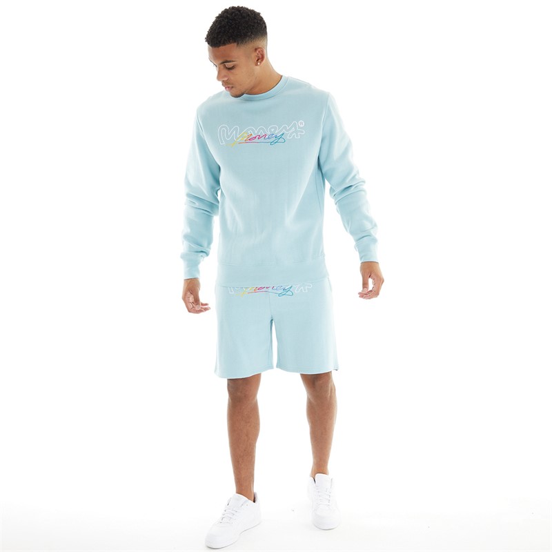 Money Mens Vice Crew Neck Co-Ord Set Sky Blue