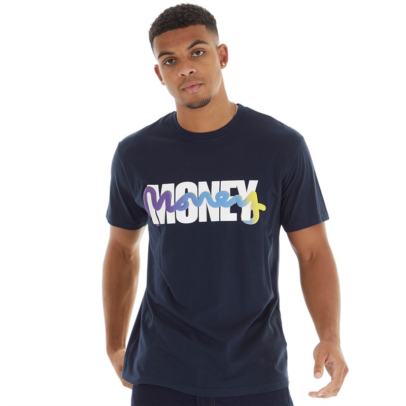 Money Mens Wrap T-Shirt Navy